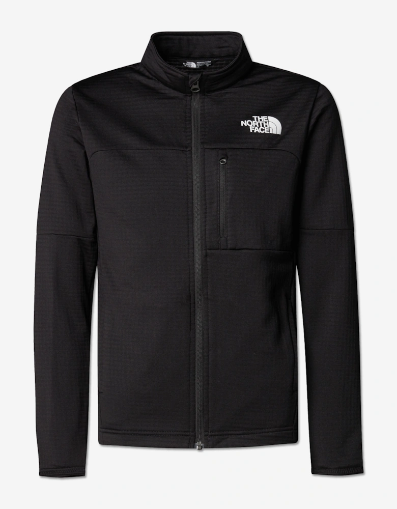 Kids Hike Midlayer Zip Up Top in Black