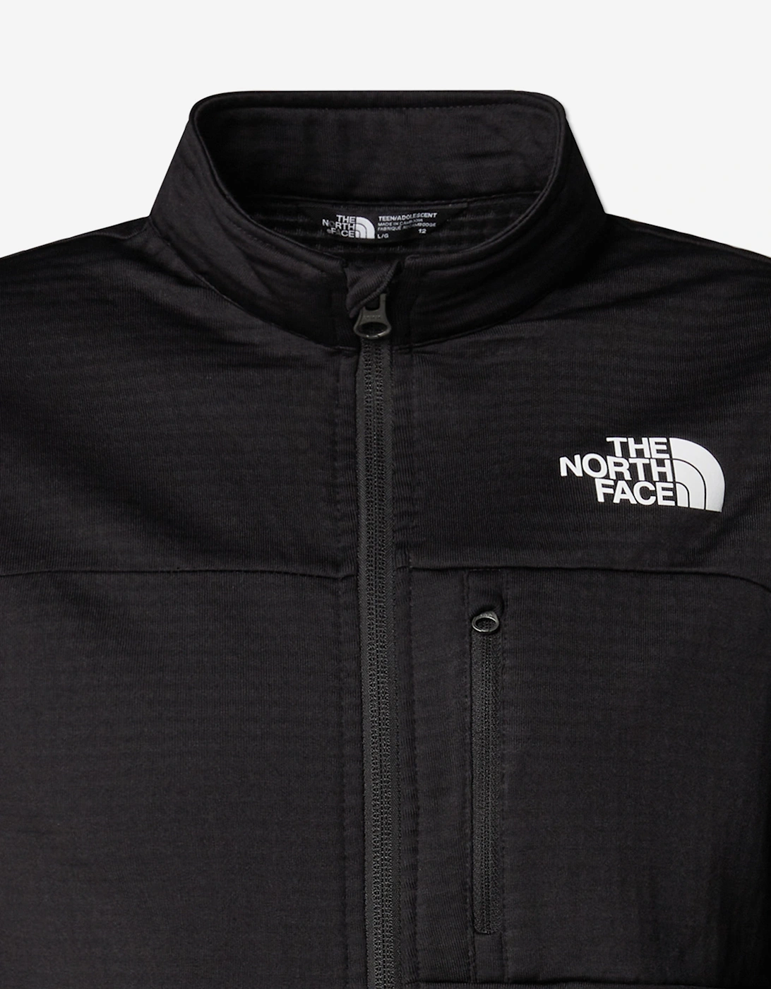 Kids Hike Midlayer Zip Up Top in Black