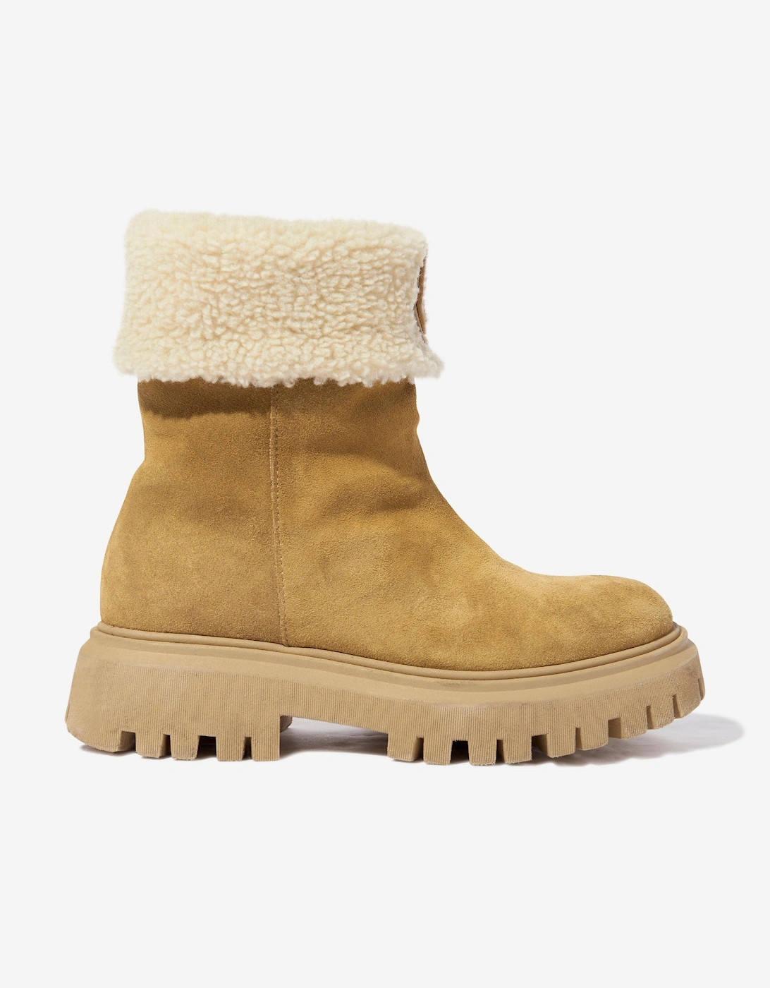 Moncler Girls Cream 'S Enfant Petit Aurea Mid Ankle Boots In Beige - : 5 Size 38 Kids