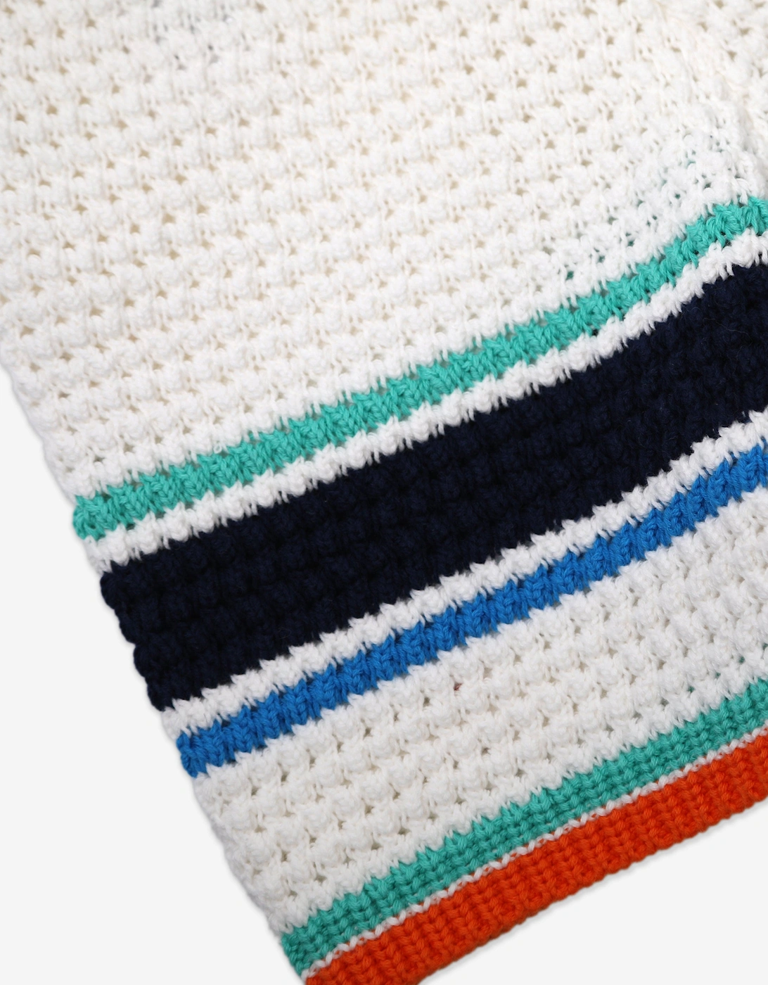 Kids Crochet Effect Tennis Shorts in White