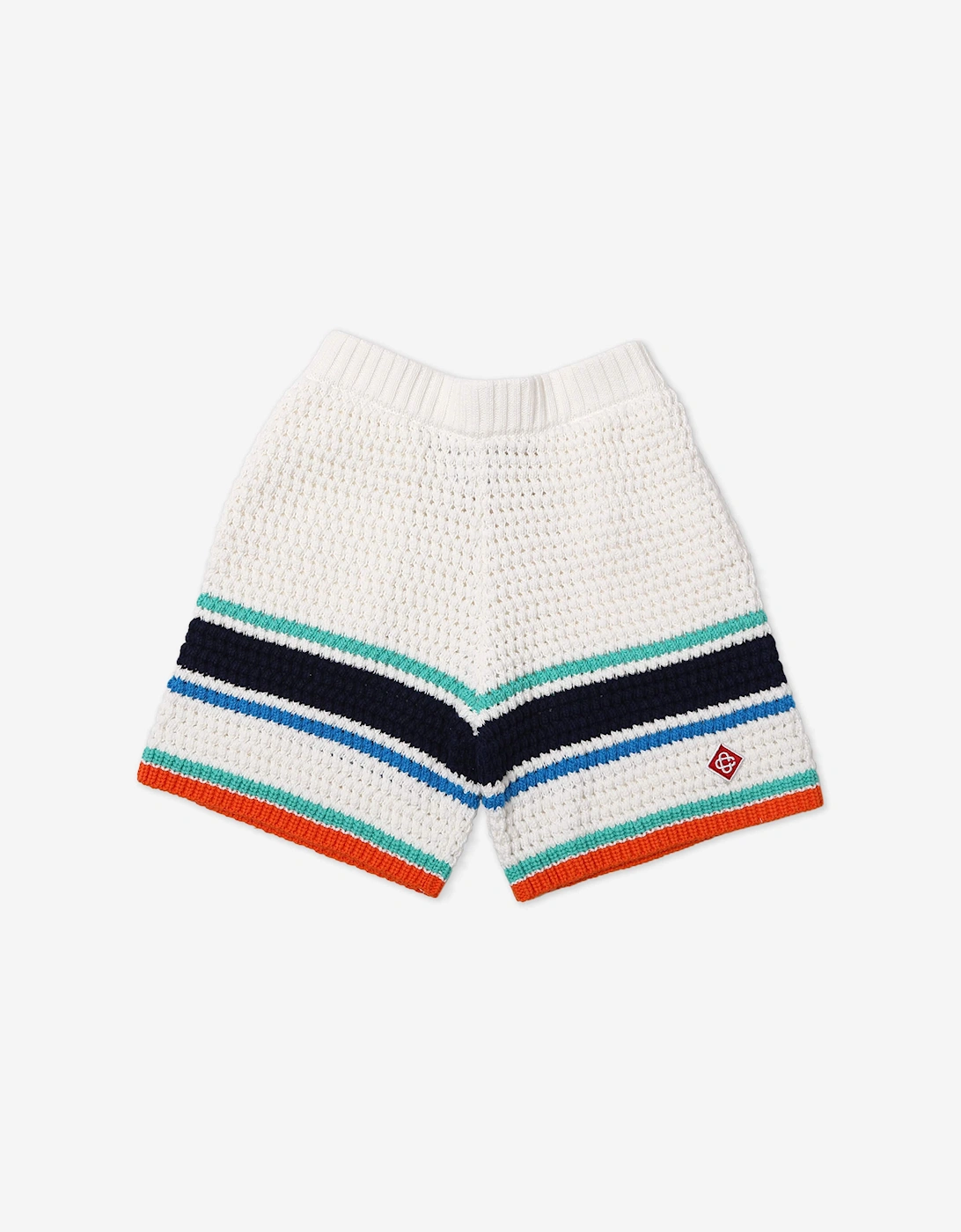 Kids Crochet Effect Tennis Shorts in White, 5 of 4