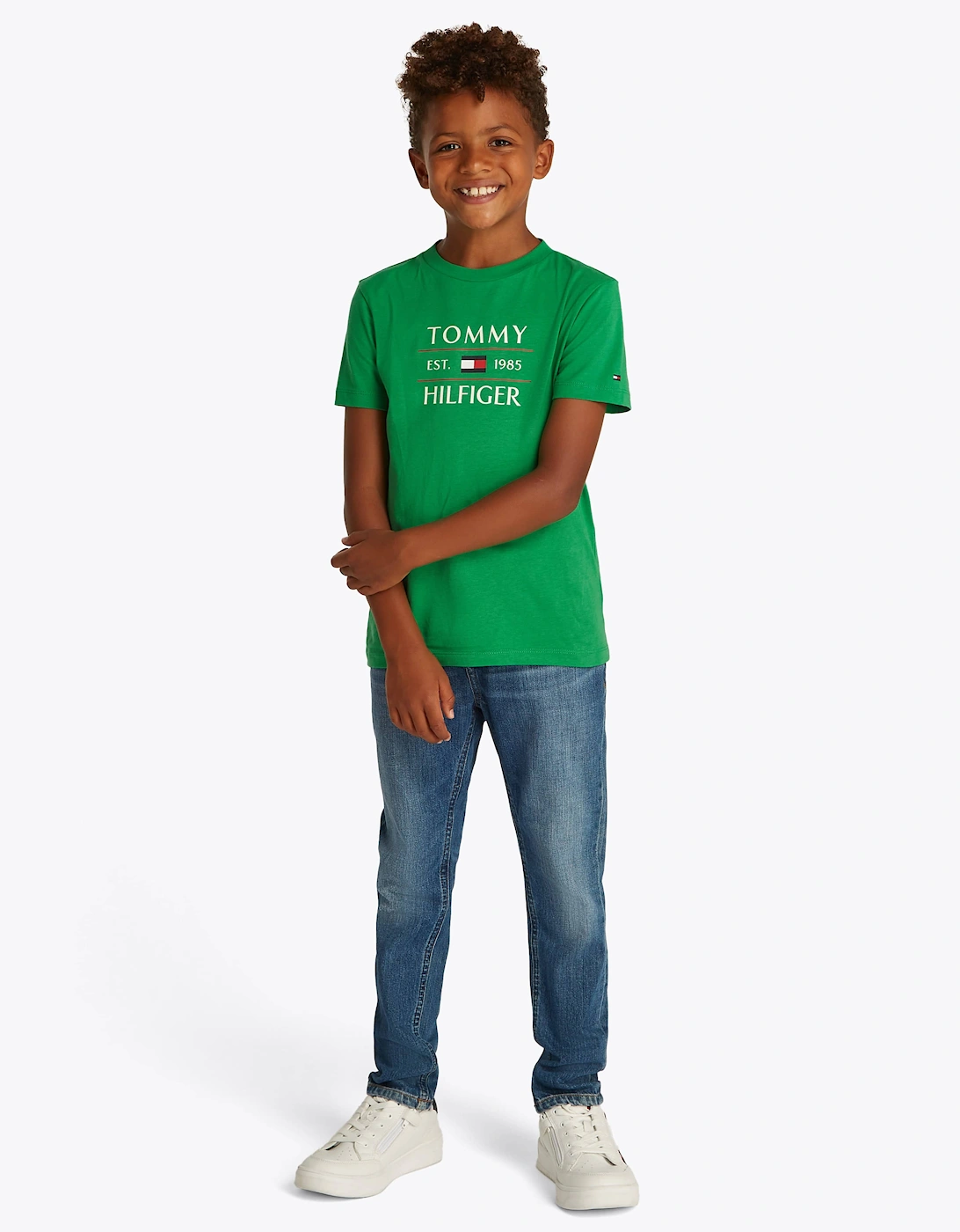 Boys Tommy Flag T-Shirt in Green