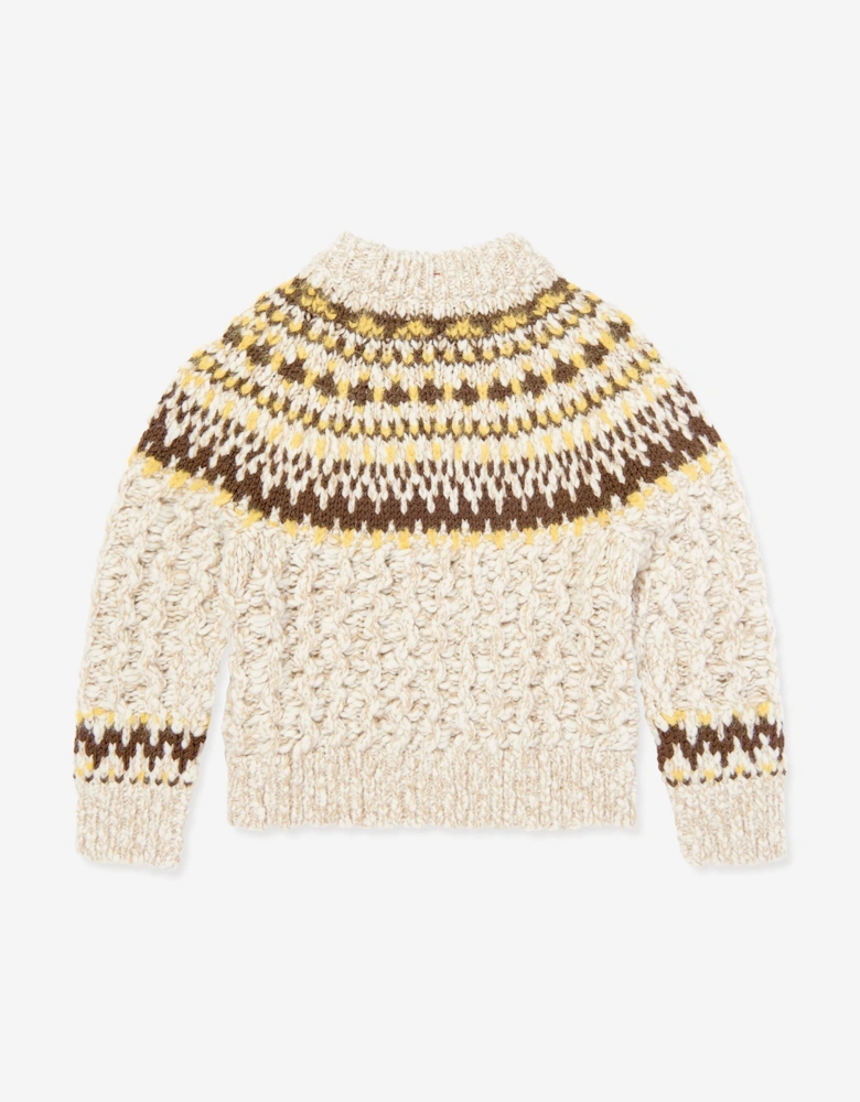 Enfant Kids Logo Sweatshirt in Beige