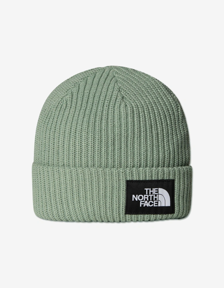 Kids Salty Lined Beanie Hat in Green