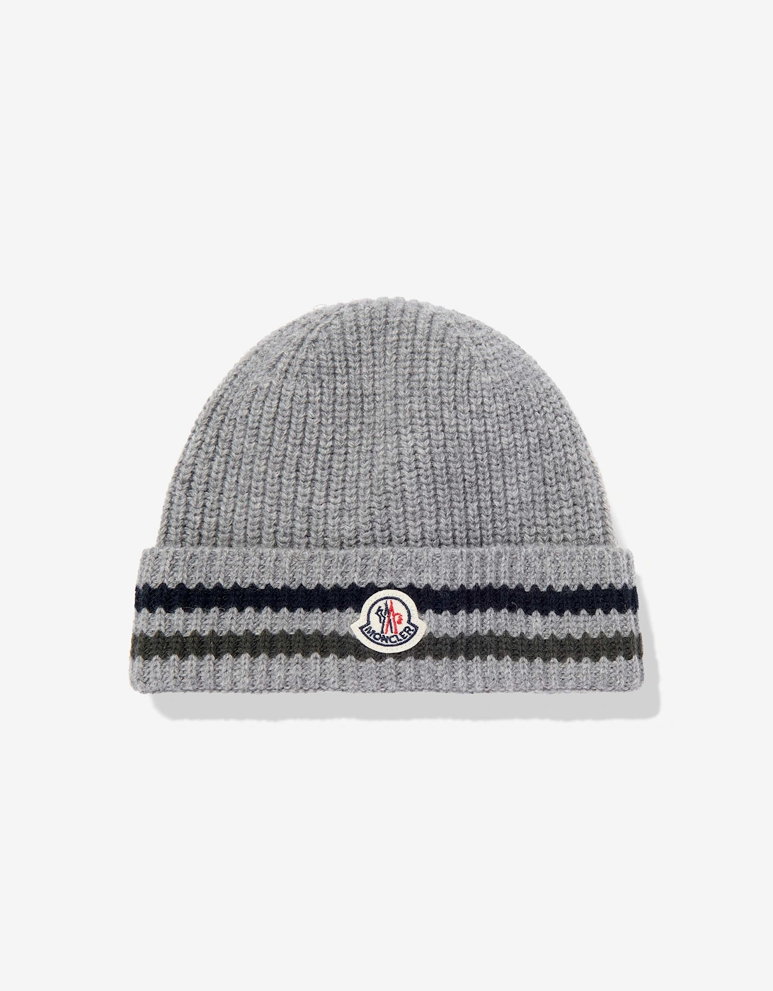 Moncler Moncler Enfant Boys Wool Beanie Hat in Grey