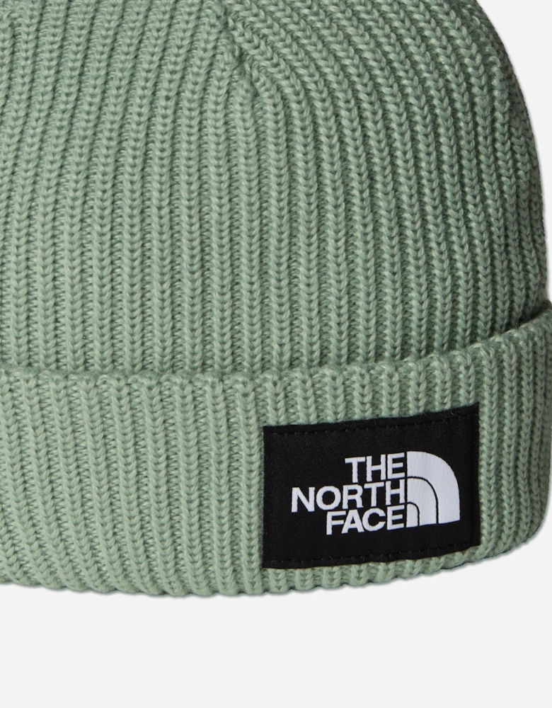 Kids Salty Lined Beanie Hat in Green