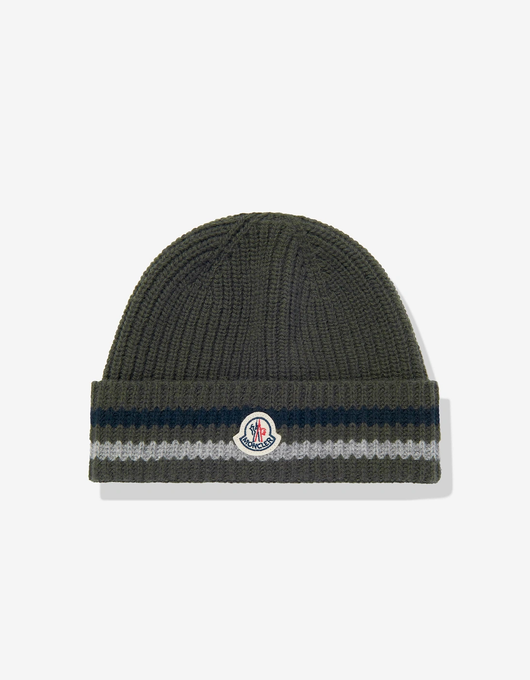 Boy's Moncler Enfant Boys Wool Beanie Hat in Green - Size: L 8 - 10 yrs