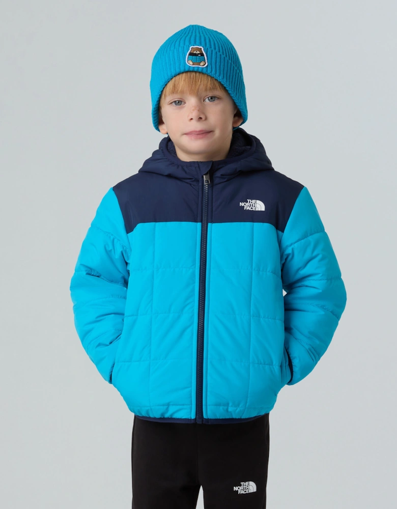 Boys Reversible Shasta Hooded Jacket in Blue