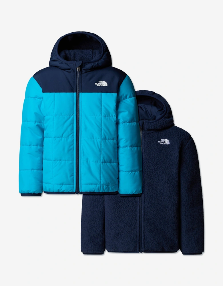 Boys Reversible Shasta Hooded Jacket in Blue