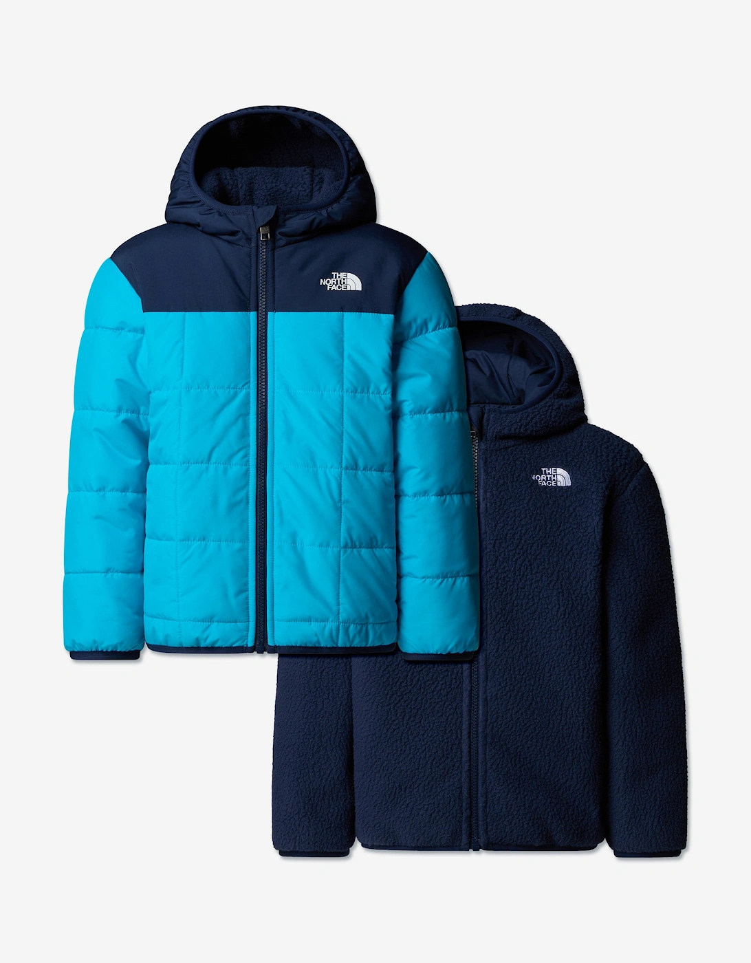 Boys Reversible Shasta Hooded Jacket in Blue, 7 of 6