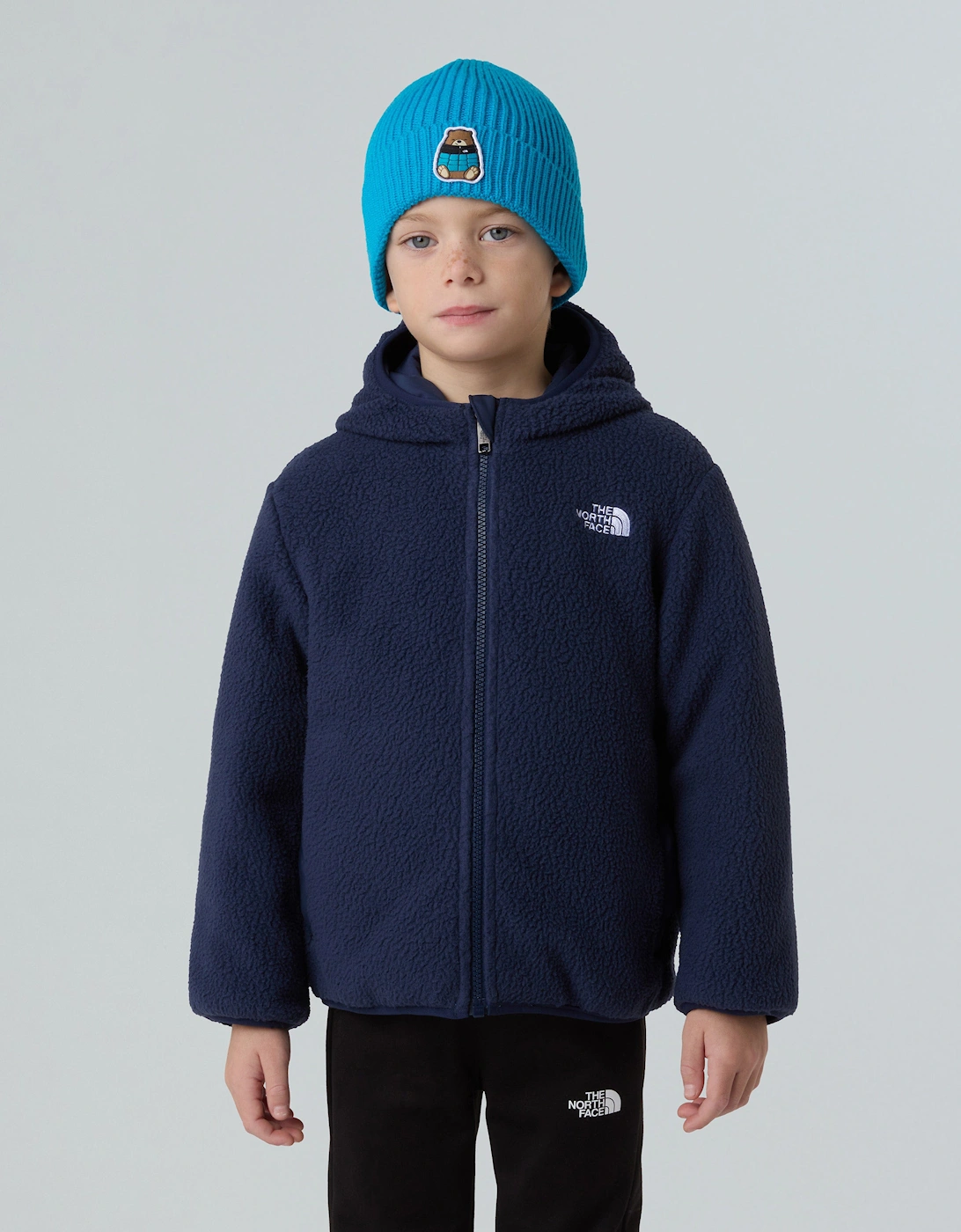 Boys Reversible Shasta Hooded Jacket in Blue