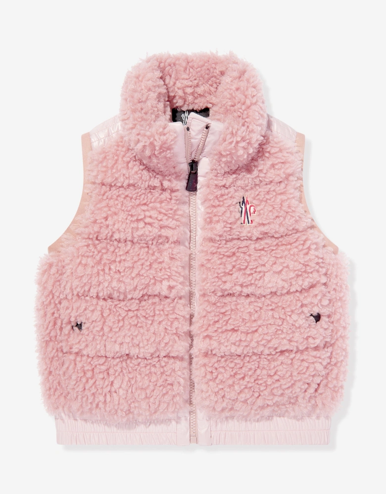 Enfant Girls Grenoble Down Padded Gilet in Pink