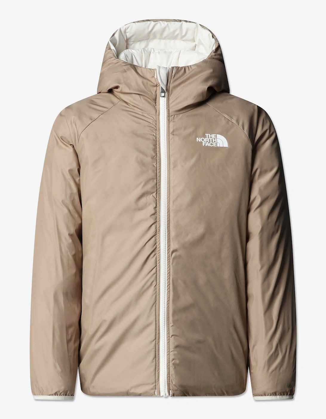 Girls Reversible Perrito Hooded Jacket in White