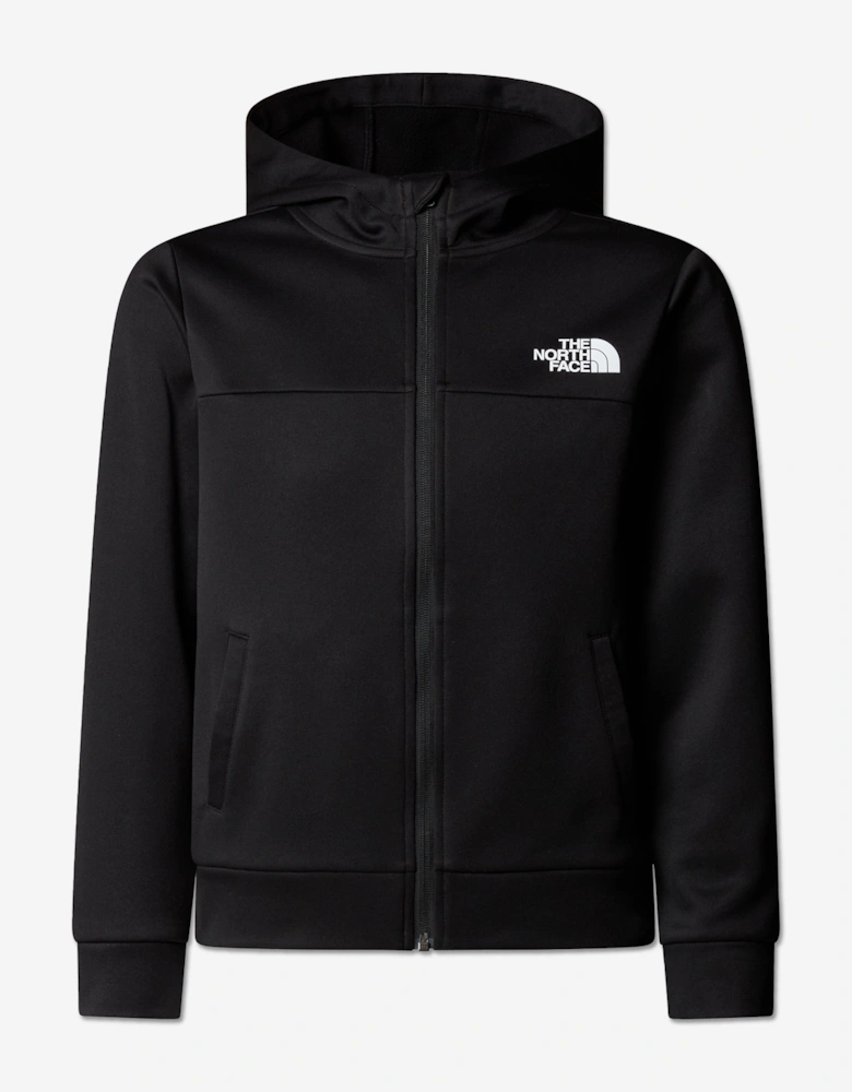 Kids Reaxion Full Zip Hoodie in Black