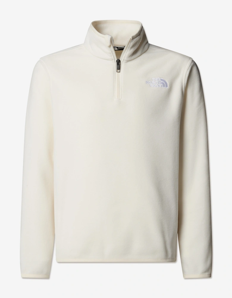 Kids Glacier 1/4 Zip Pullover in White