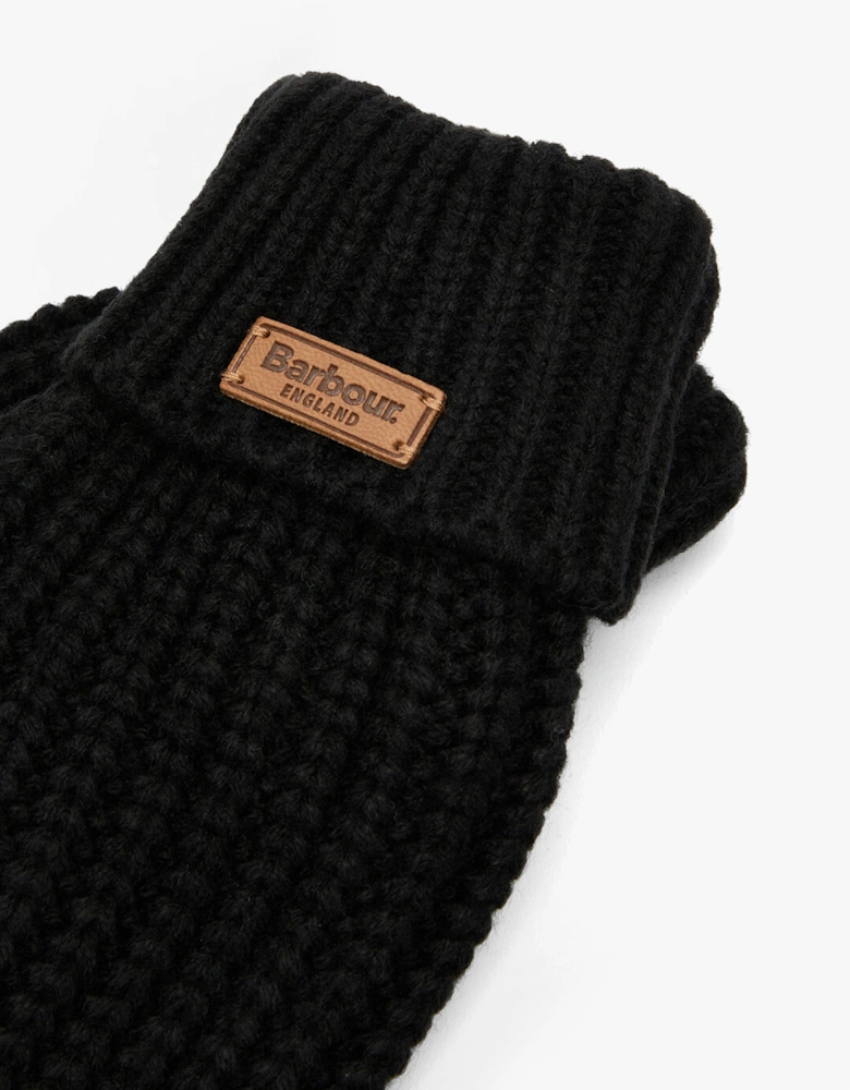 SALTBURN KNITTED Womens Gloves Black