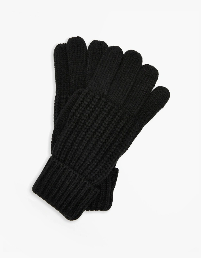 SALTBURN KNITTED Womens Gloves Black