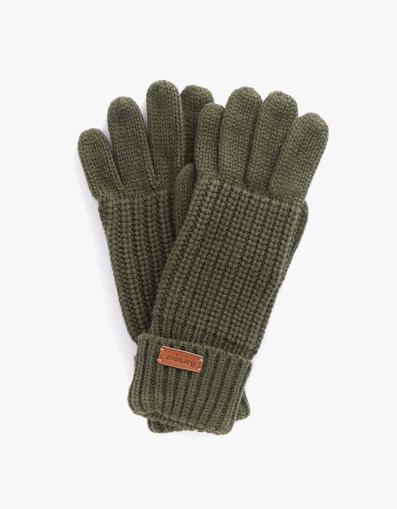 SALTBURN KNITTED Womens Gloves Olive