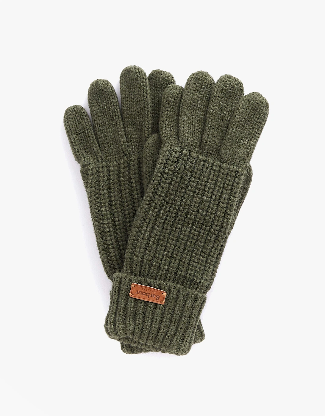 SALTBURN KNITTED Womens Gloves Olive, 3 of 2