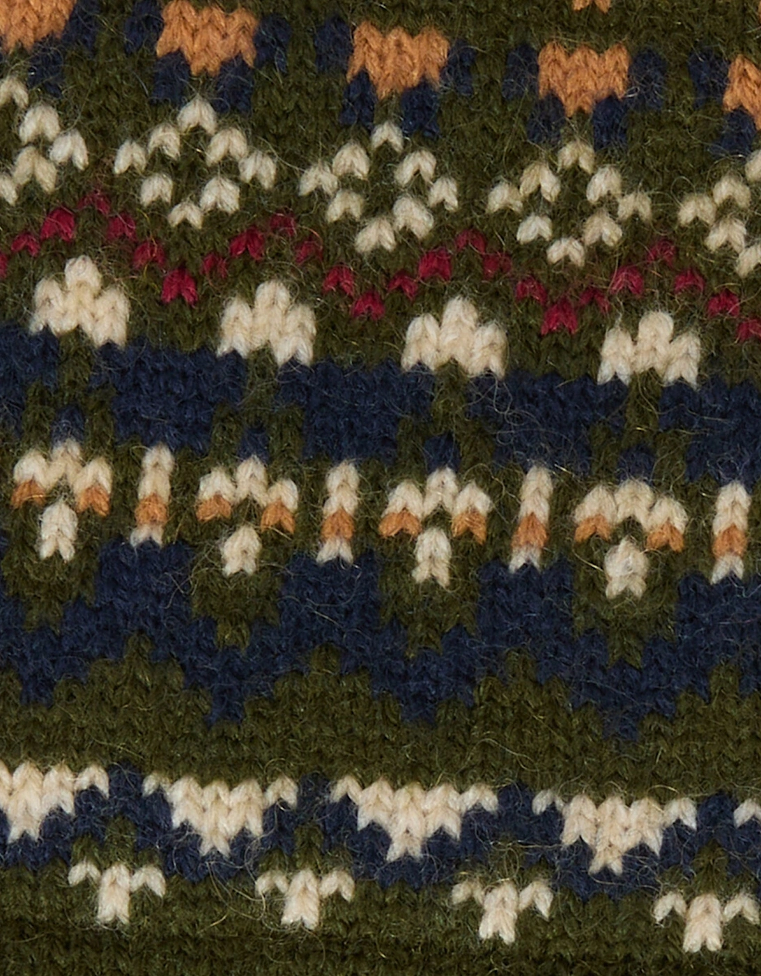 MARLOW FAIR ISLE KNITTED Mens Gloves Olive