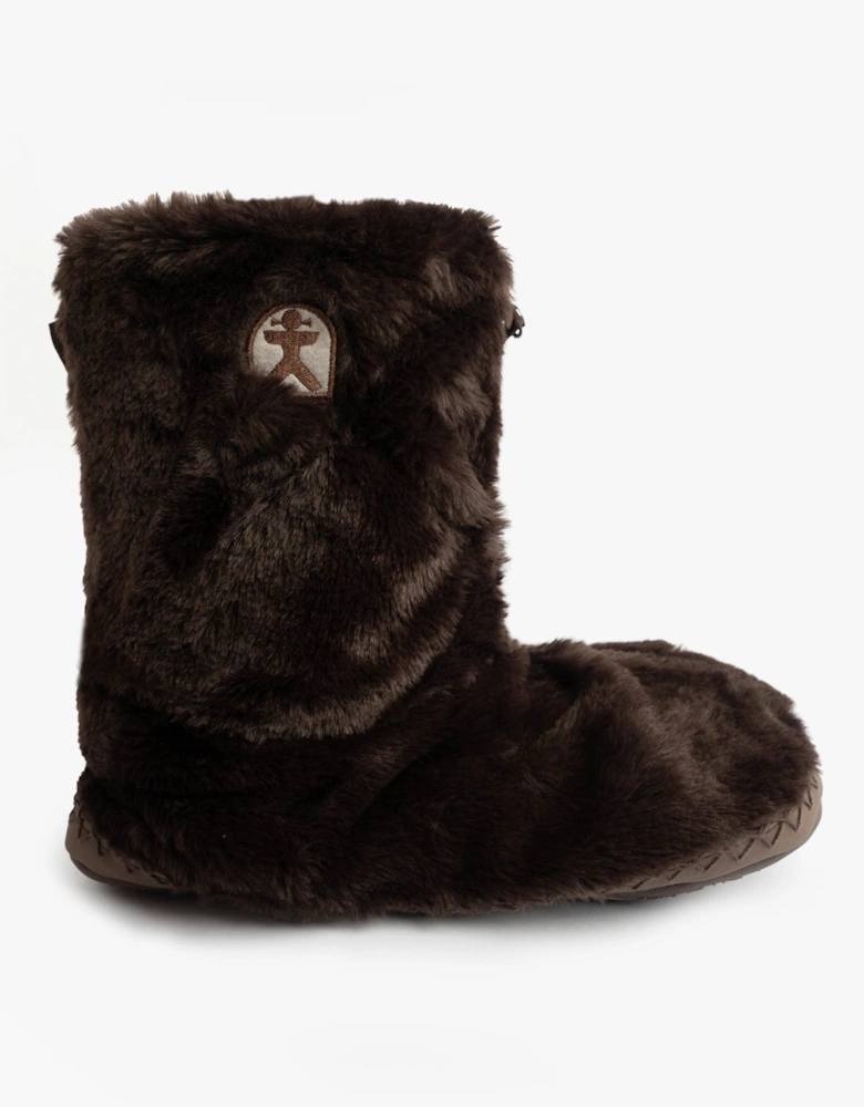 MARILYN Womens Slipper Boots Dark Chocolate
