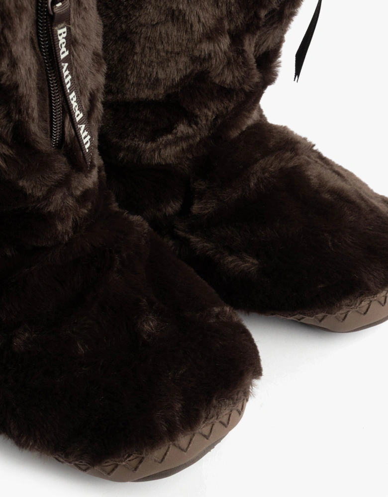 MARILYN Womens Slipper Boots Dark Chocolate