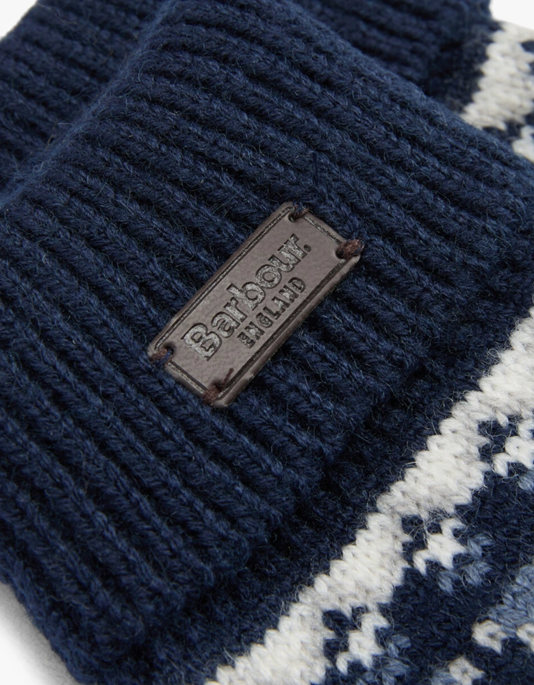 MARLOW FAIR ISLE KNITTED Mens Gloves Navy