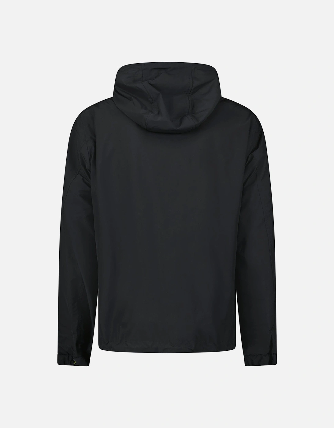 'Stanford' Zip-Up Check Reversible Hooded Jacket Black & Check