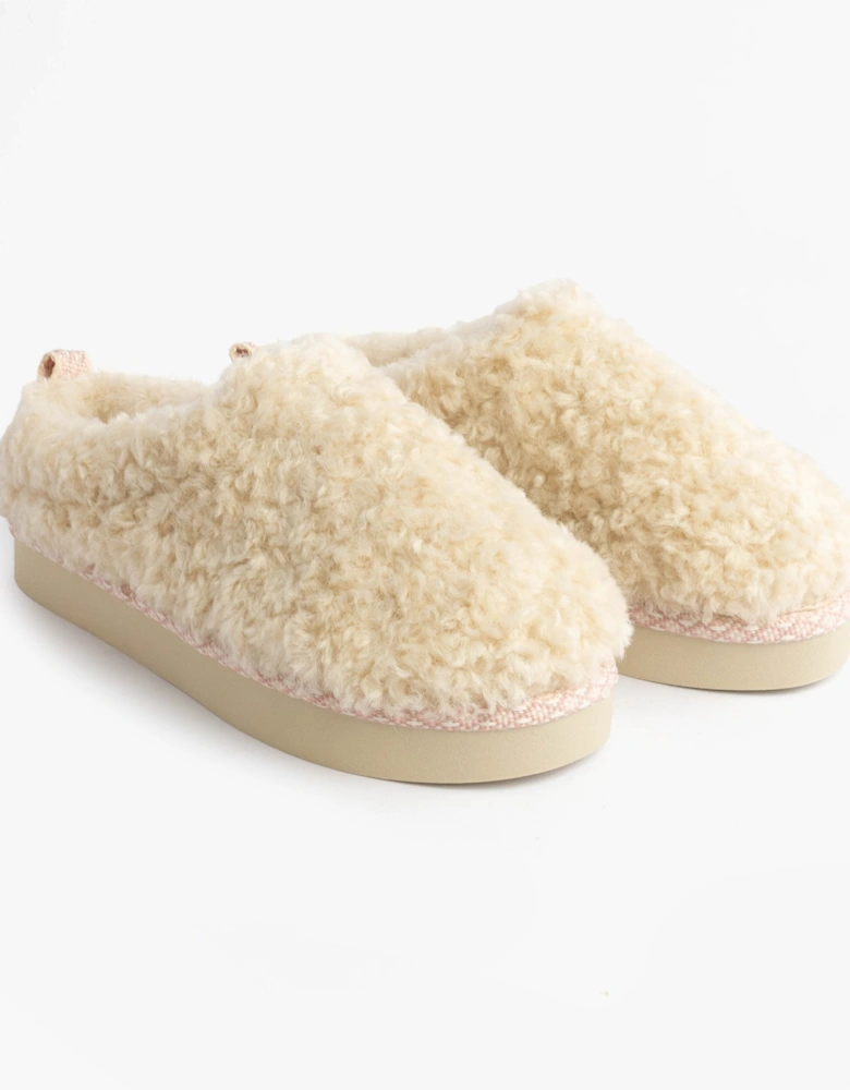 ALICIA Womens Mule Slippers Cream