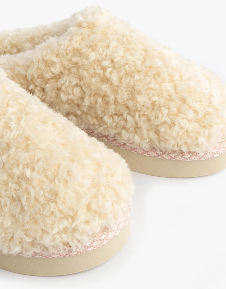 ALICIA Womens Mule Slippers Cream