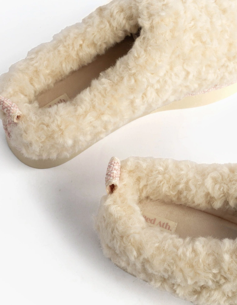 ALICIA Womens Mule Slippers Cream