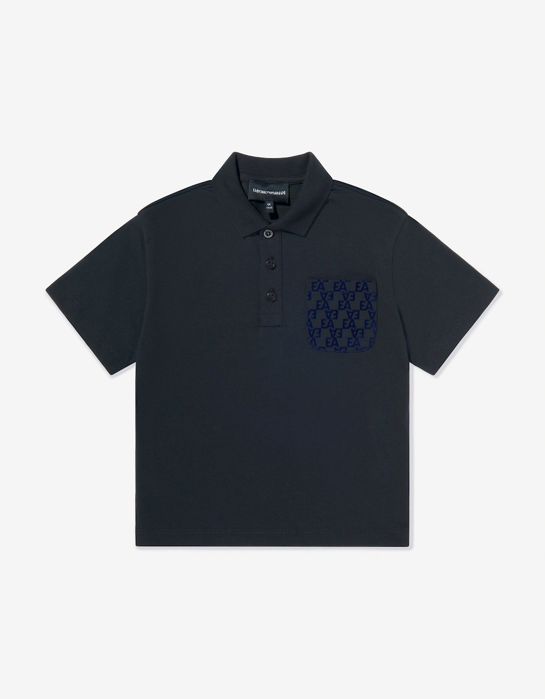 Boy's Emporio Armani Boys Logo Pocket Polo Shirt in Navy - Blue - Size: 14 years