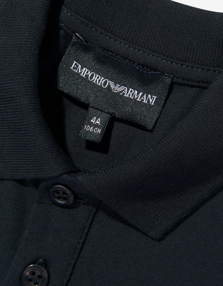 Boys Logo Pocket Polo Shirt in Navy
