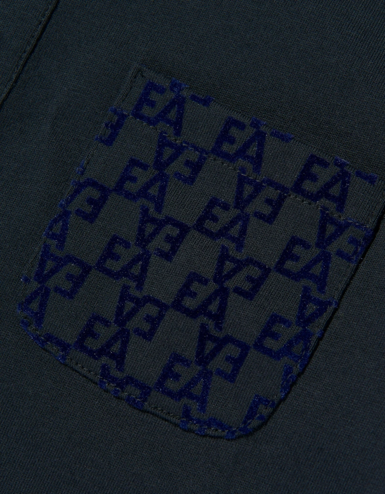 Boys Logo Pocket Polo Shirt in Navy