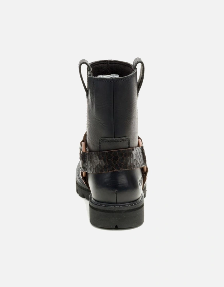 Grader Harness  P312310 Womens Black Leather Boots