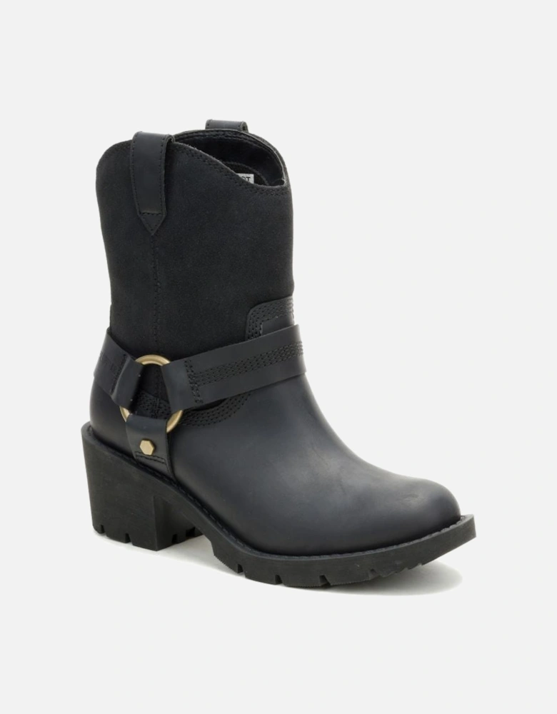 Rewrite  Harness   P312373 Womens Leather Black Boots