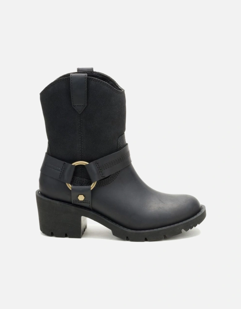 Rewrite  Harness   P312373 Womens Leather Black Boots