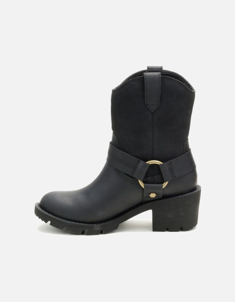 Rewrite  Harness   P312373 Womens Leather Black Boots