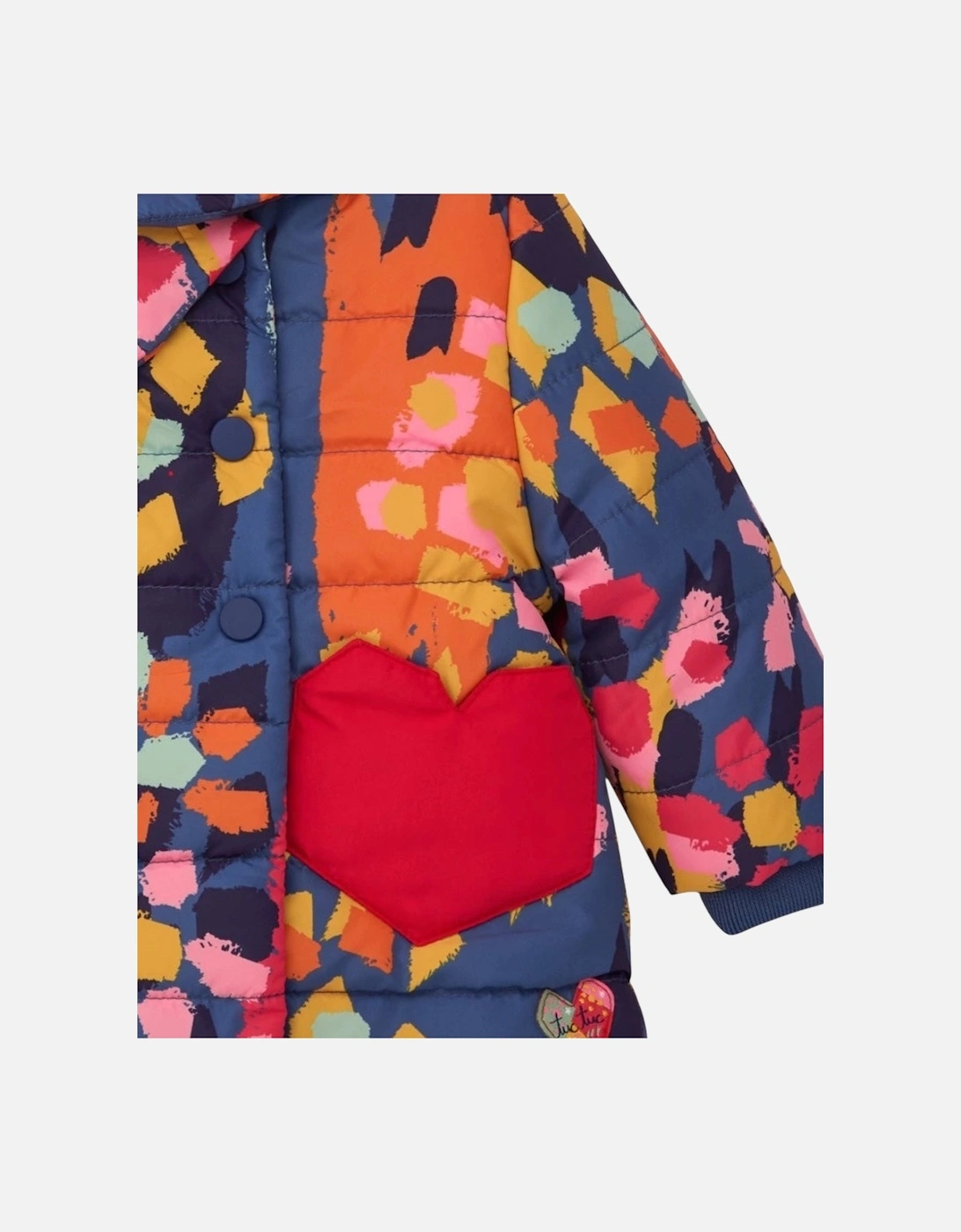 Girls Multicoloured Padded Coat