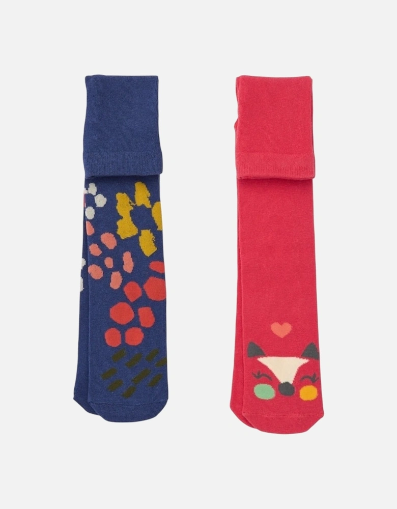 Girls Multicoloured 2 Pack Tights