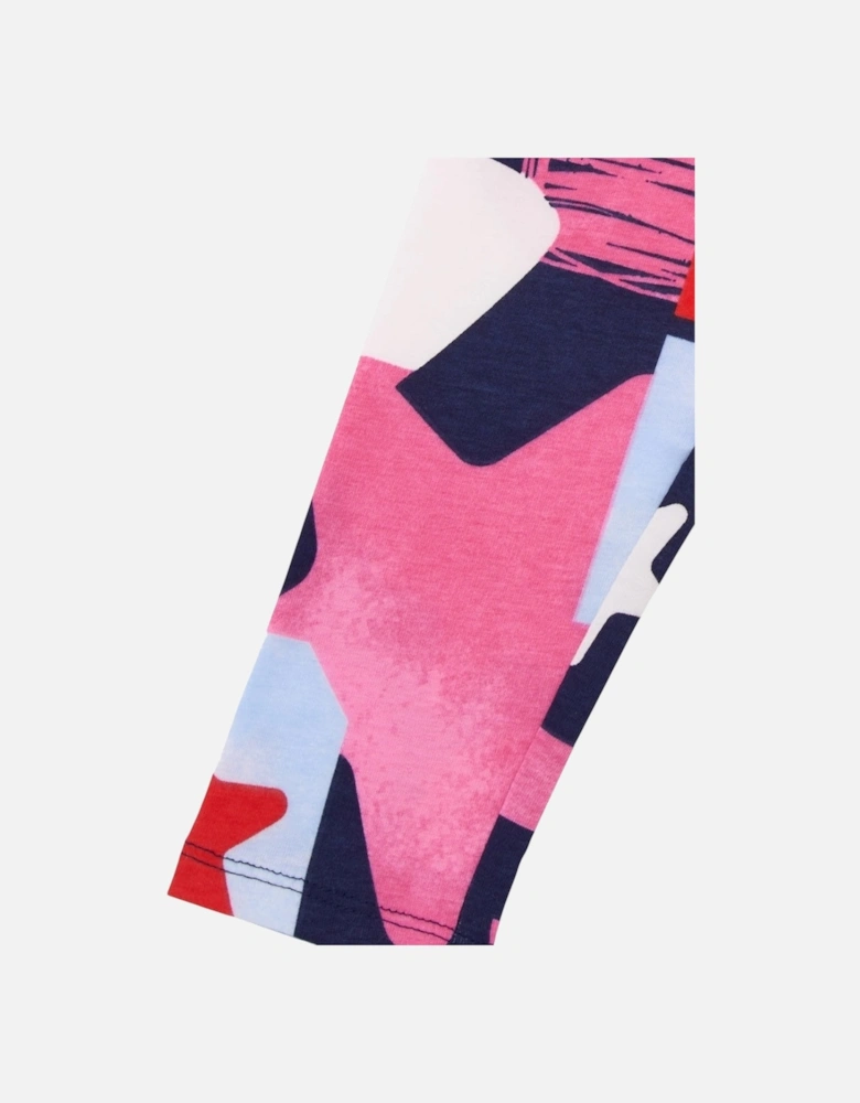 Girls Navy Multicoloured Legging Set