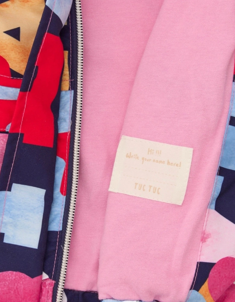 Girls Multicoloured Soft Windbreaker Jacket