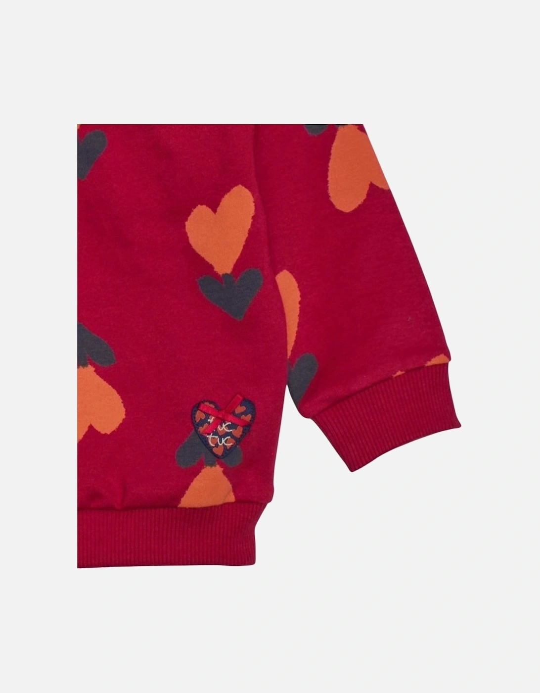 Girls Red Collared Jumper Legging Set