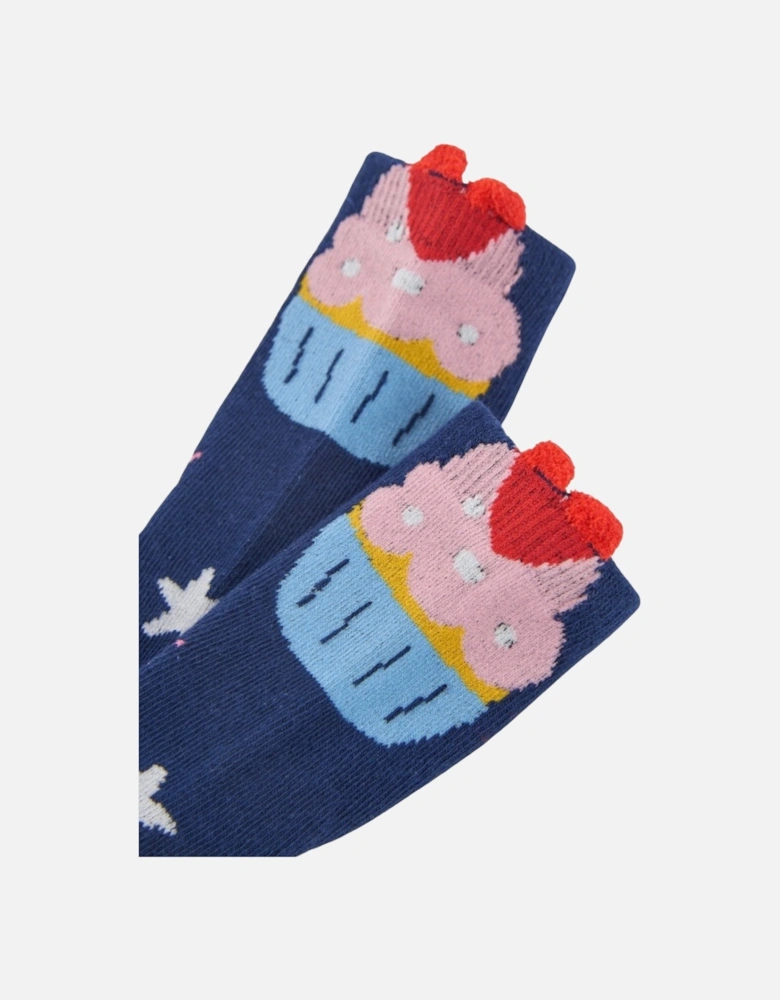 Girls Multicoloured 2 Pack Socks