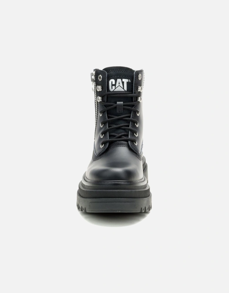 Bolder Zip P312319 Womens Leather Black Boots