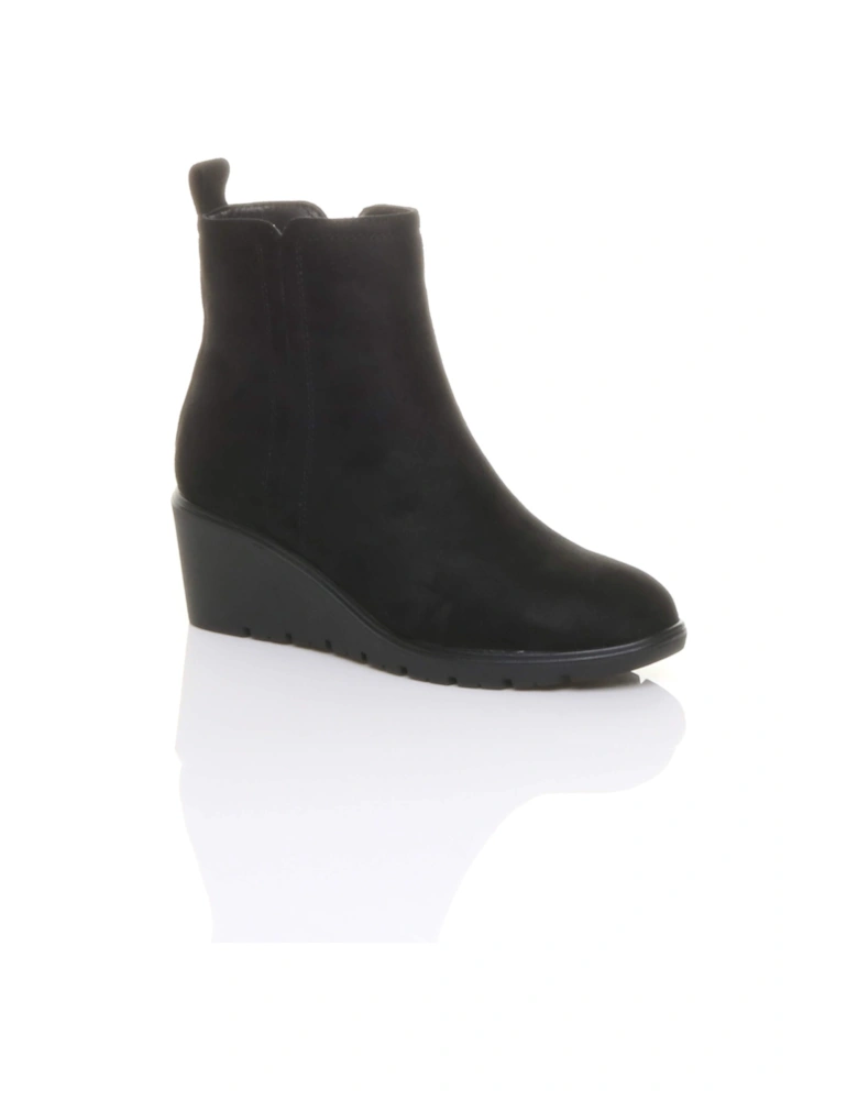 Mid Wedge Heel   Ankle Boots