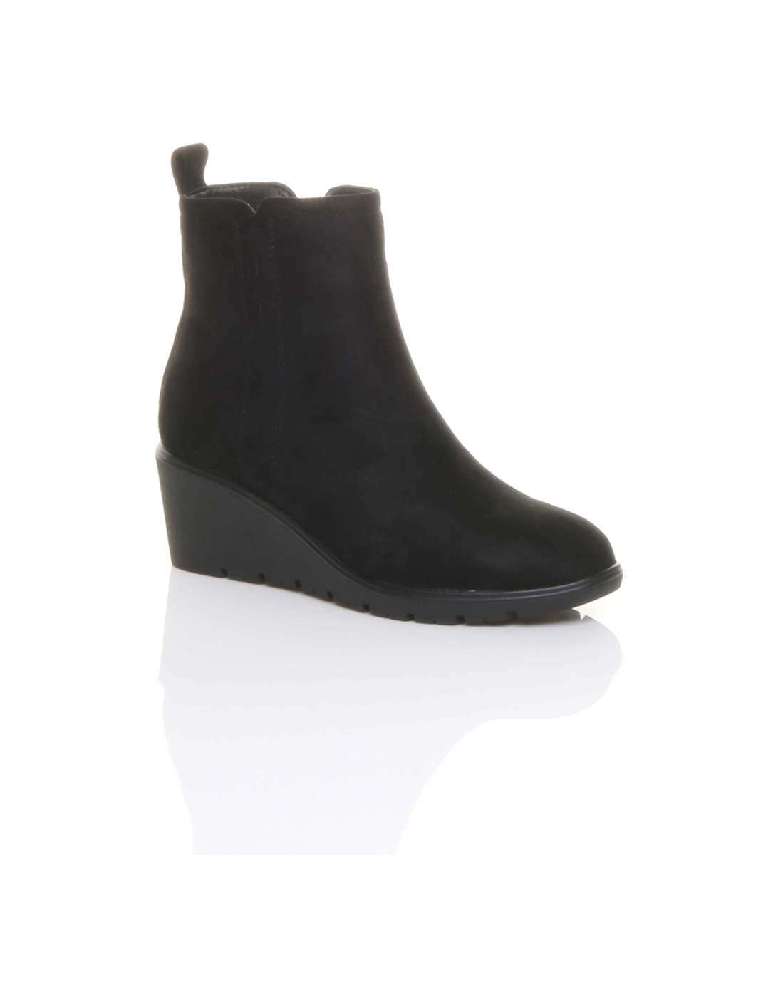 Mid Wedge Heel   Ankle Boots, 2 of 1