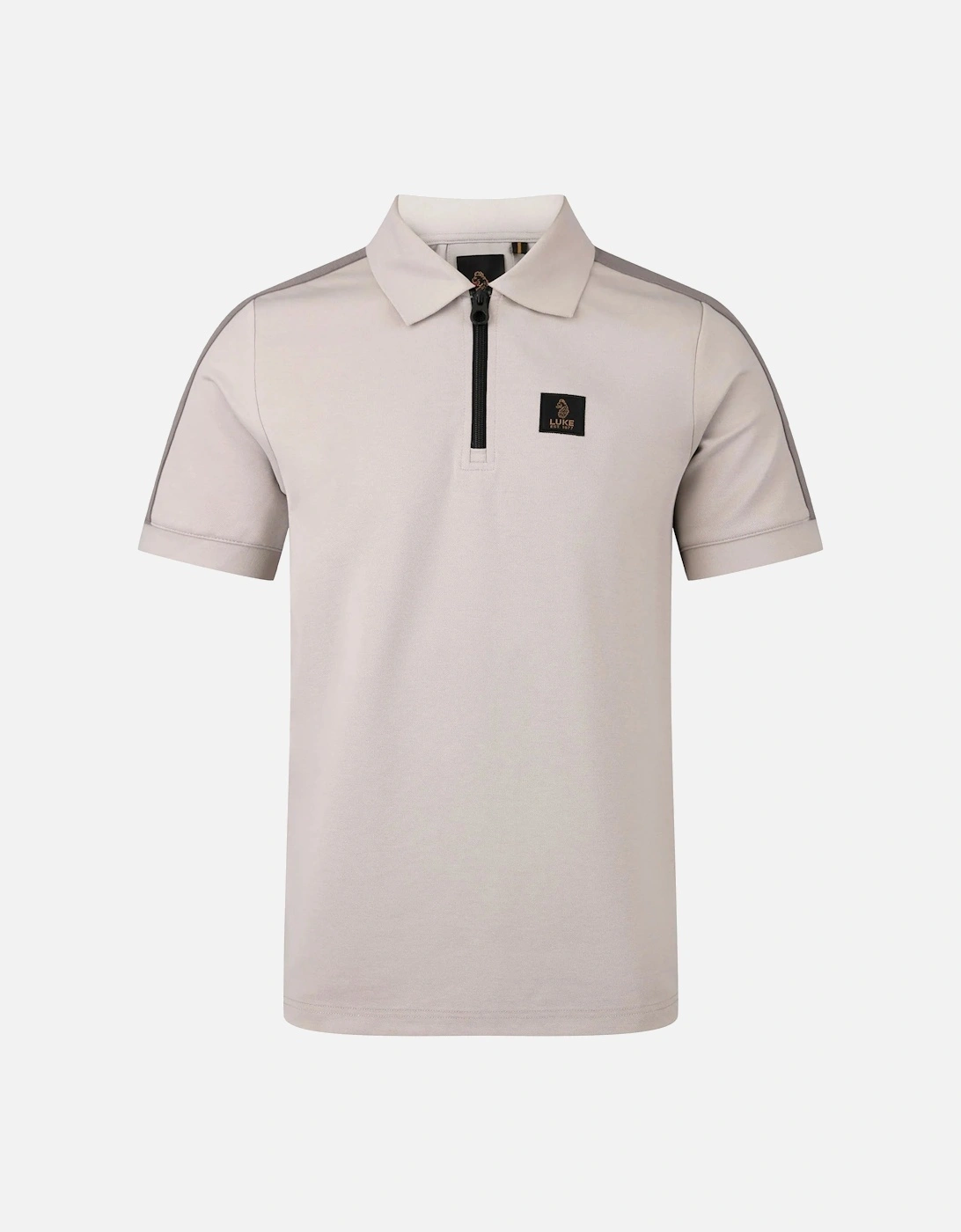 Luke1977 Caltech 1000 Zip Polo Shirt - Cement Concrete