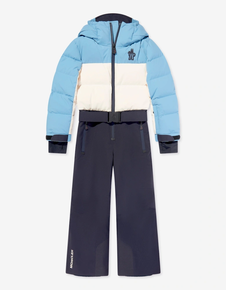 Enfant Kids Grenoble Down Padded Ski Suit in Blue