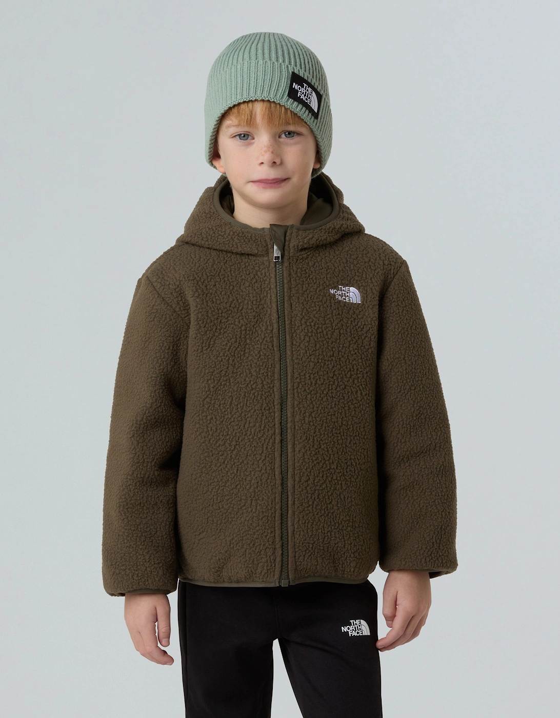 Kids Reversible Shasta Hooded Jacket in Green